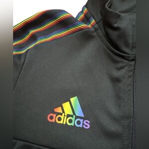 Adidas Rainbow Pride Women’s Track Jacket Size Small Aeroready LGBTQ Logo